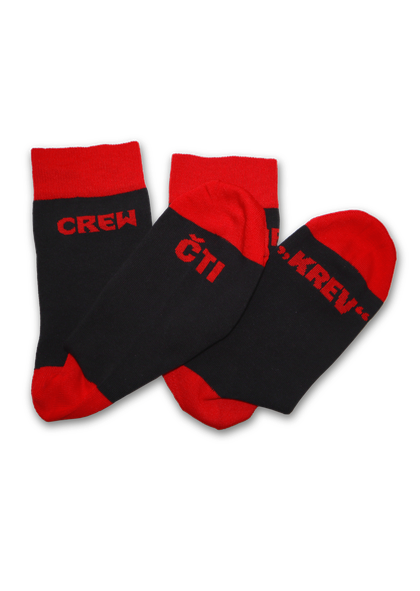Ponožky CREW – verze (čti: krev) (velikost 42-45)