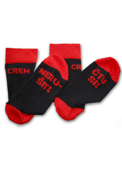 Ponožky CREW – verze Nerušit! Čtu si! (velikost 38-41)